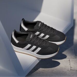 Adidas Run 70s 2.0 Black Womens Cloud Foam Sneakers, Brand New, size 8.5